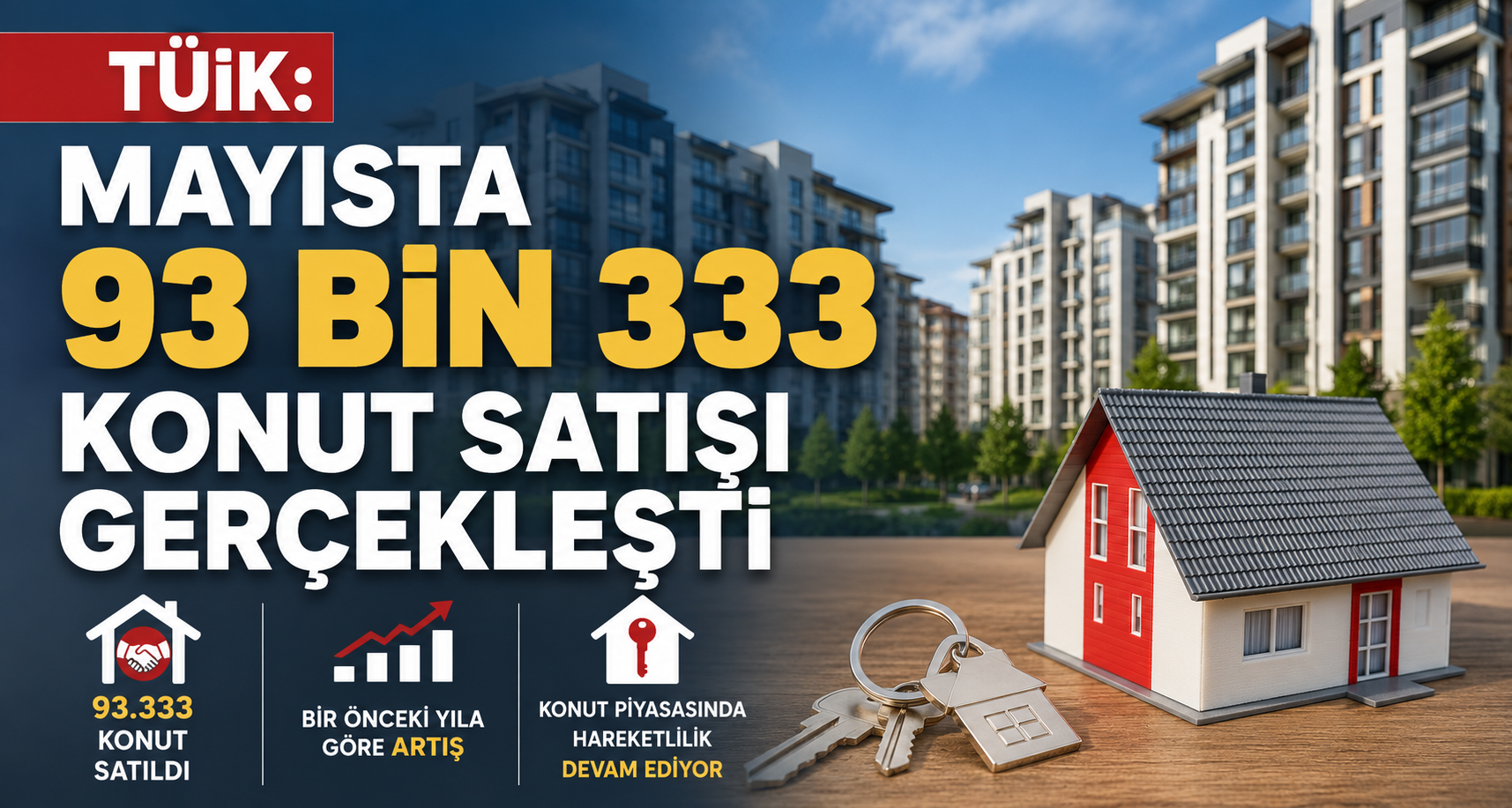 TÜİK: Mayısta 93 bin 333 konut satışı gerçekleşti