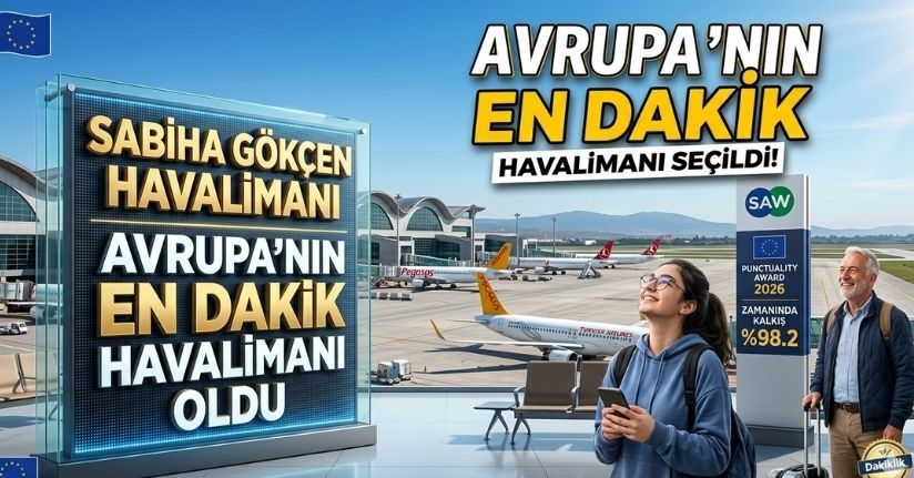 Sabiha Gökçen Havalimanı, 'Avrupa’nın en dakik havalimanı' oldu