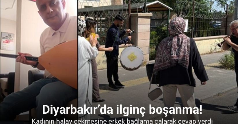 Diyarbakır’da ilginç boşanma: Kadının halay çekmesine erkek bağlama çalarak cevap verdi