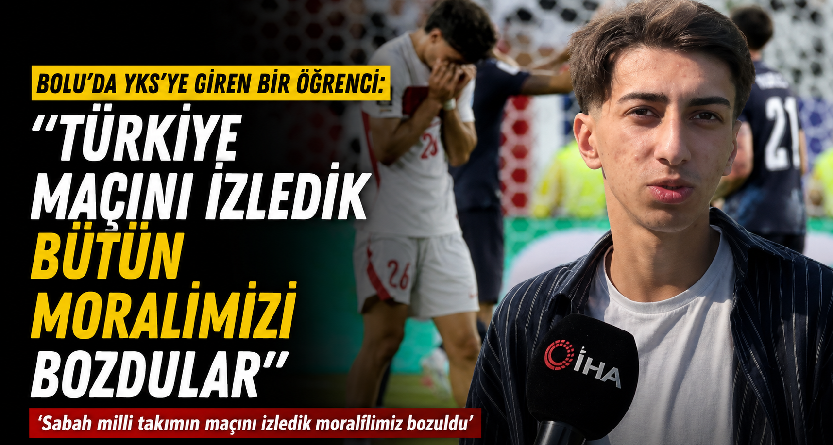 Bolu’da YKS’ye giren bir öğrenci: 