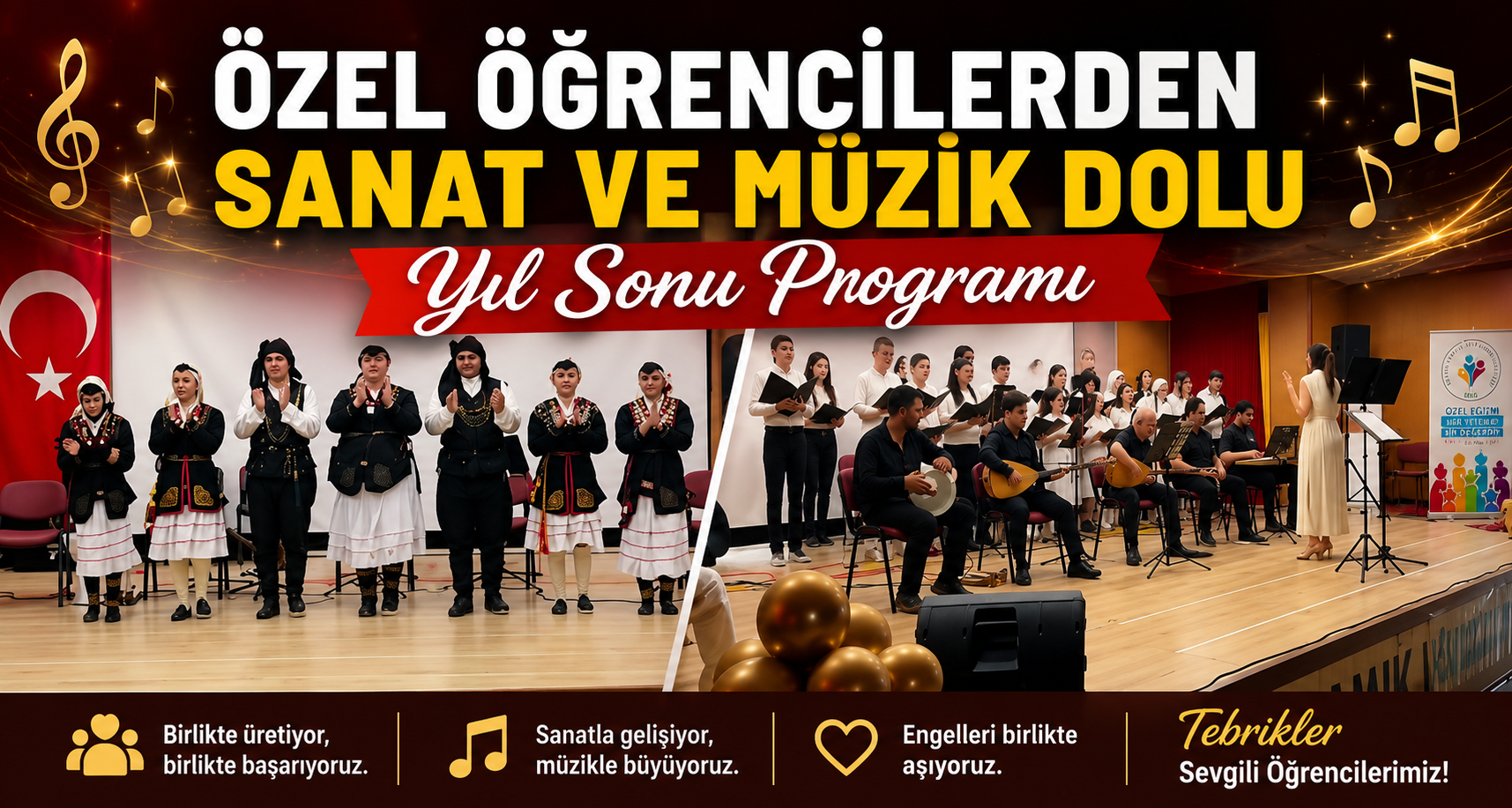 Özel Öğrencilerden Sanat ve Müzik Dolu Yıl Sonu Programı