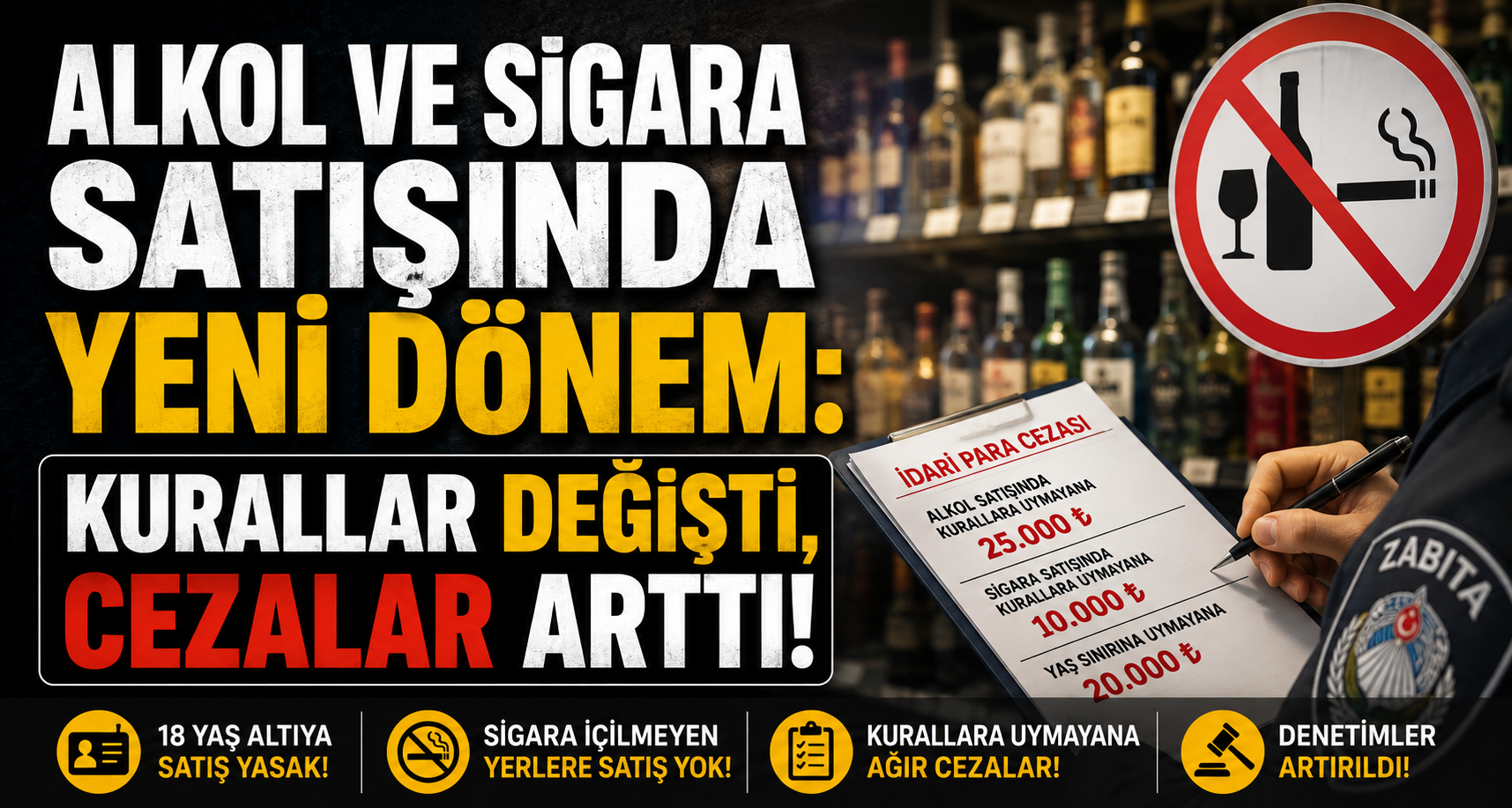 Alkol ve Sigara Satışında Yeni Dönem: Kurallar Değişti, Cezalar Arttı