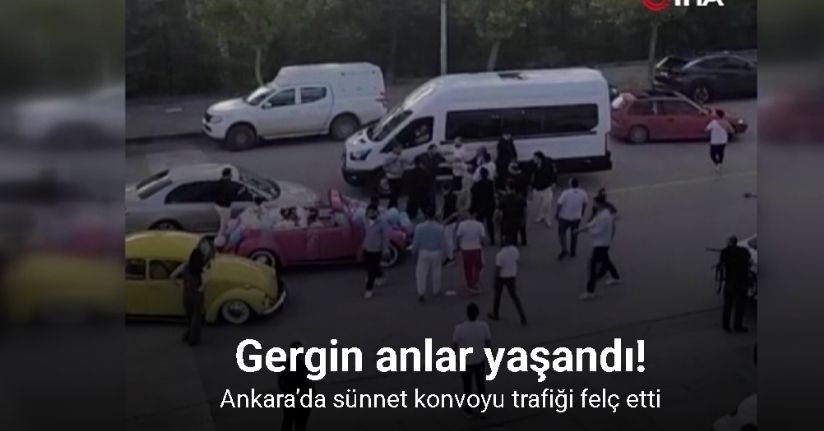 Ankara’da sünnet konvoyu trafiği felç etti
