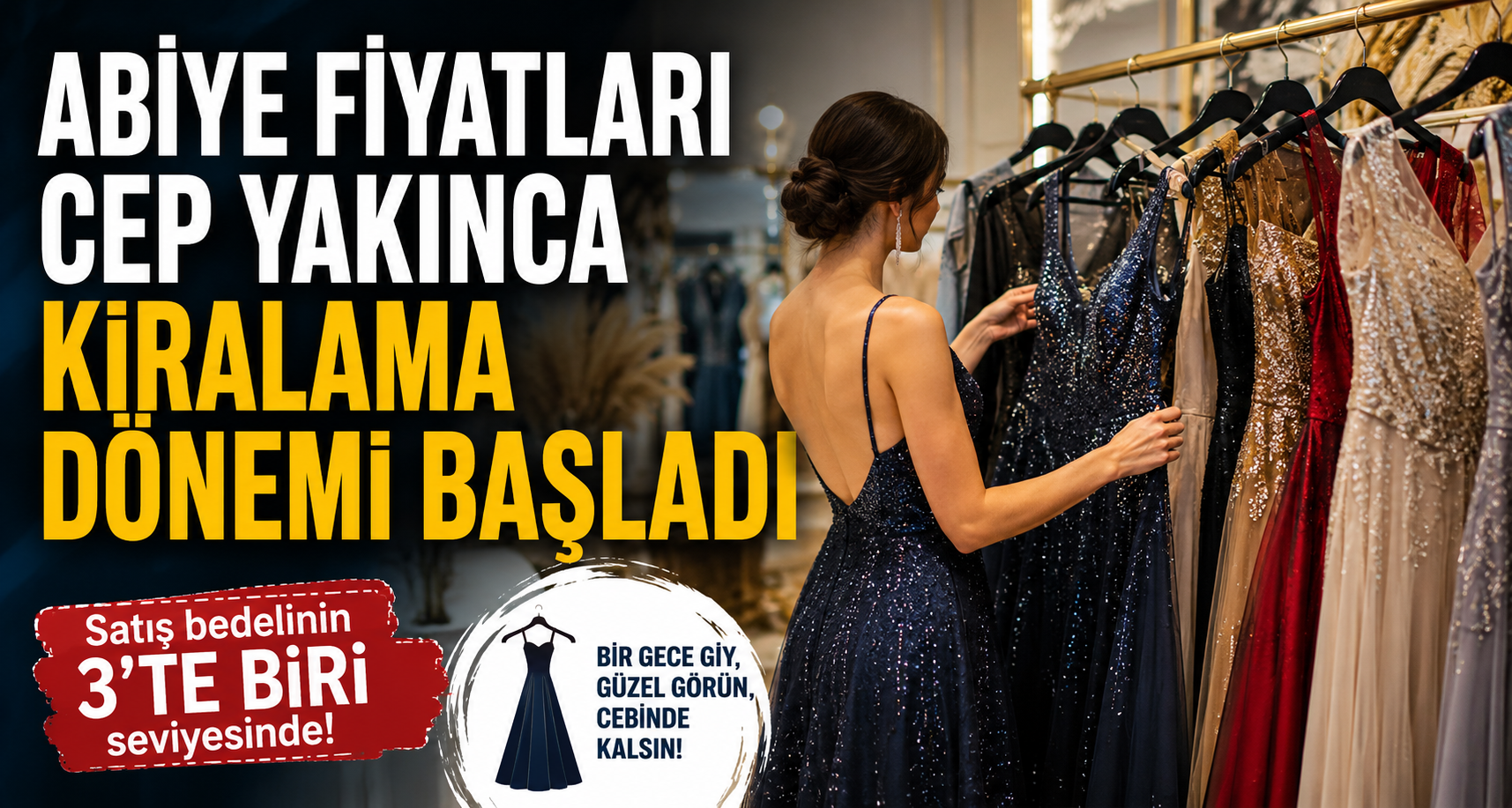Abiye Fiyatları Cep Yakınca Kiralama Dönemi Başladı