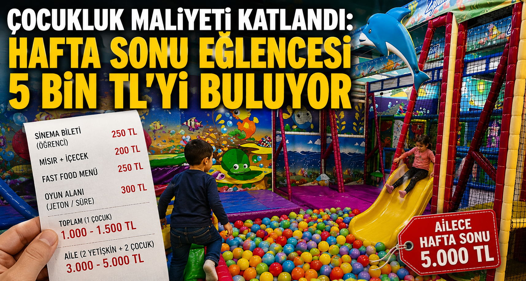 Çocukluk Maliyeti Katlandı: Hafta Sonu Eğlencesi 5 Bin TL'yi Buluyor