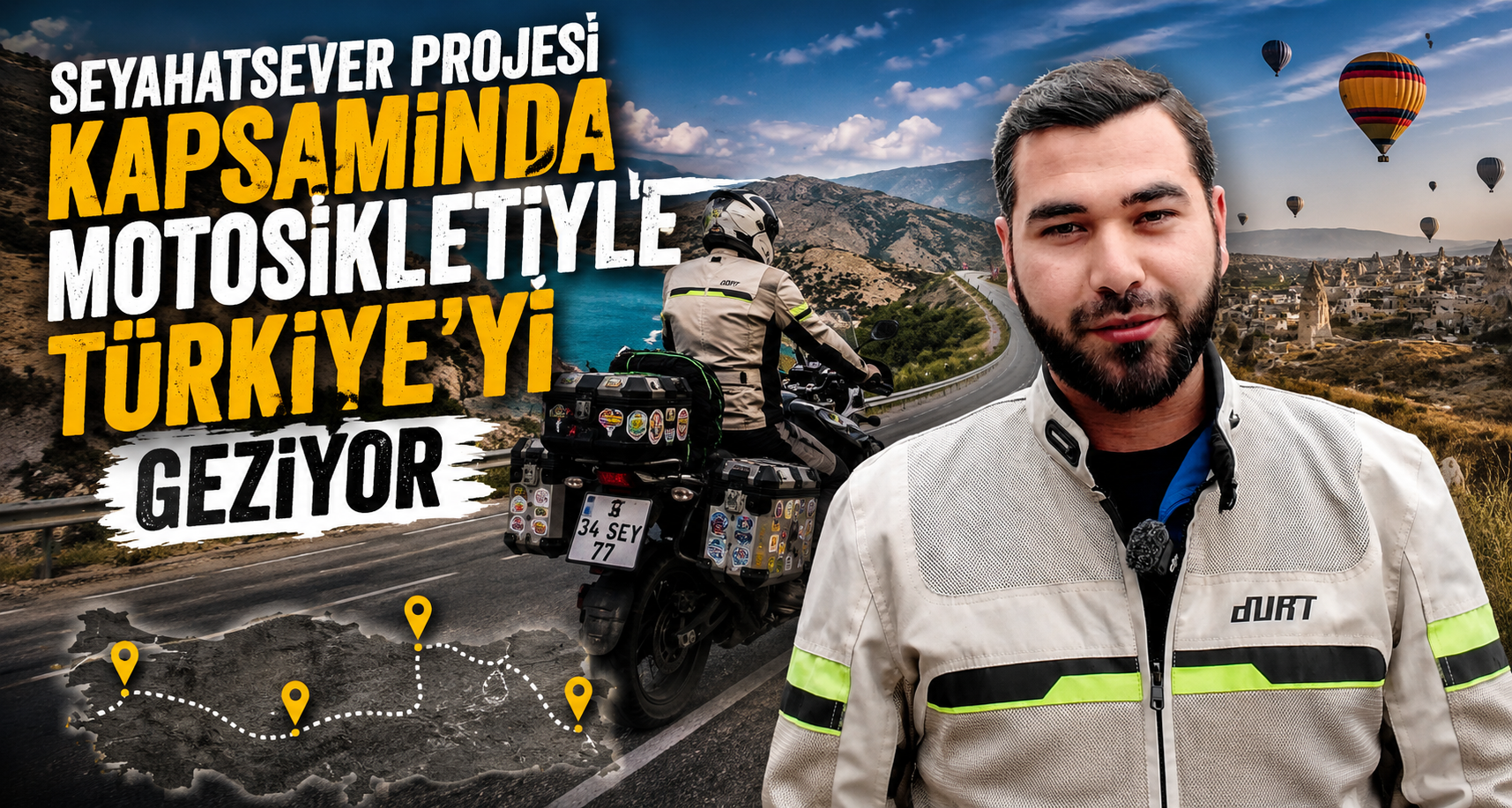 Seyahatsever projesi kapsamında motosikletiyle Türkiye’yi geziyor