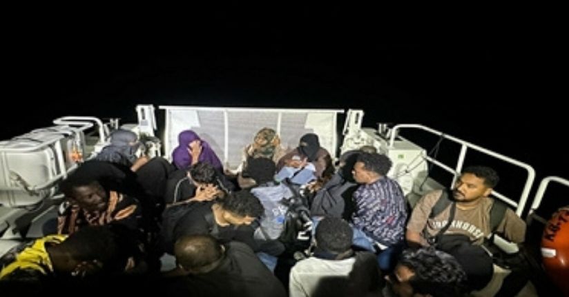 Bodrum'da 19 kaçak göçmen kurtarıldı
