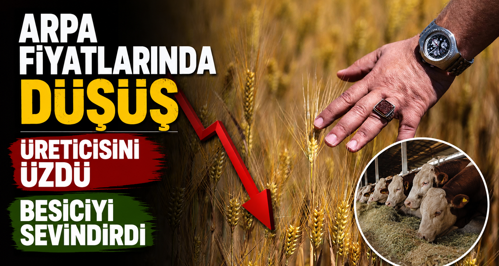 Arpa fiyatlarında düşüş üreticisini üzdü besiciyi sevindirdi