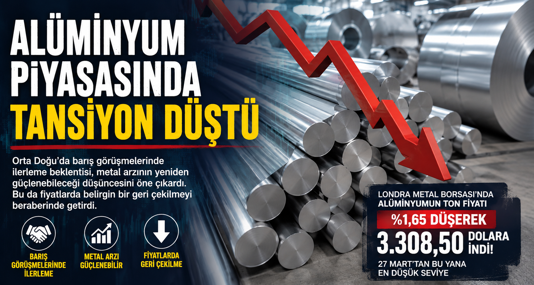 Alüminyum 3 ayın dibinde