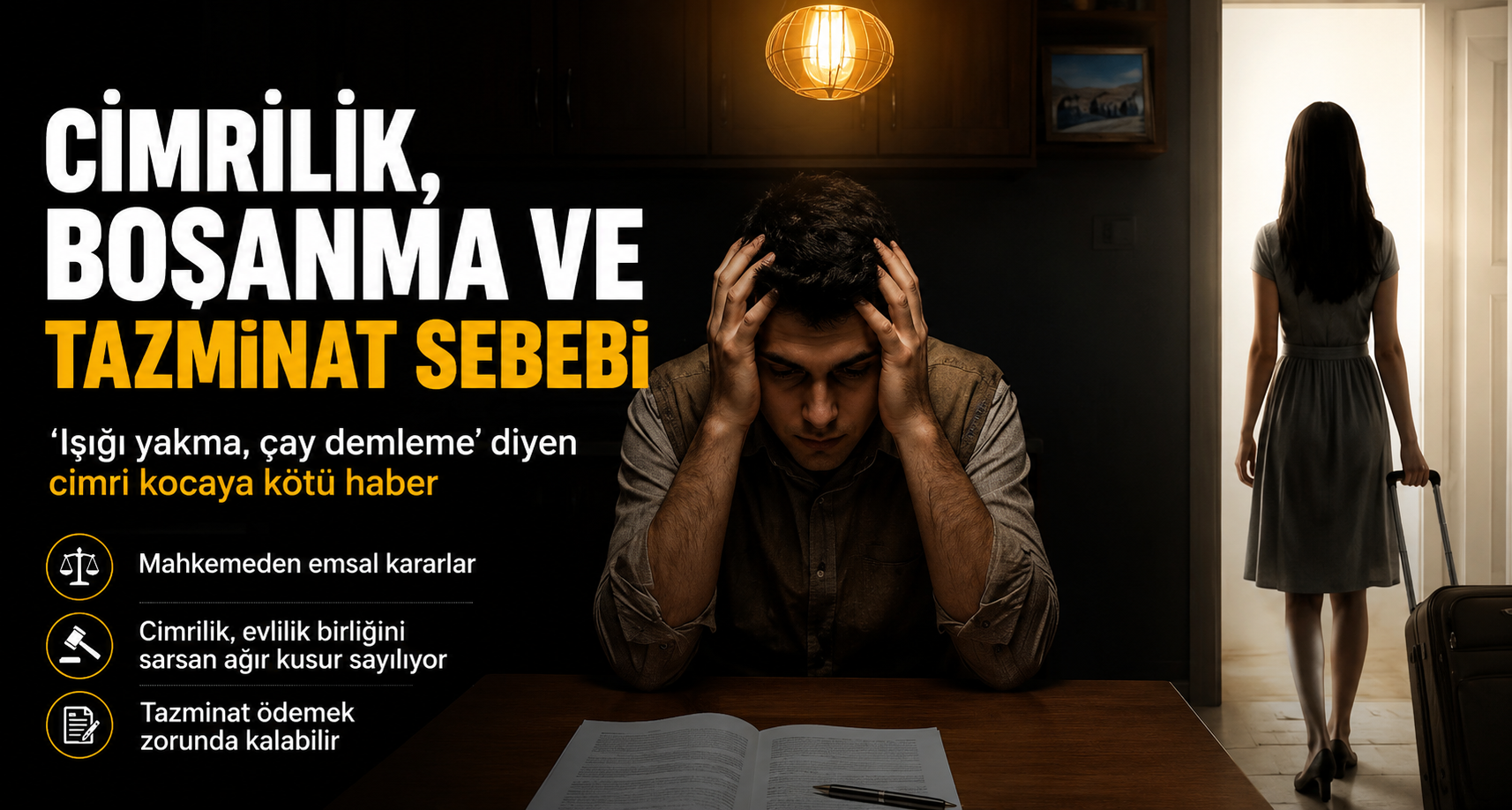 Cimrilik hem boşanma hem de tazminat sebebi