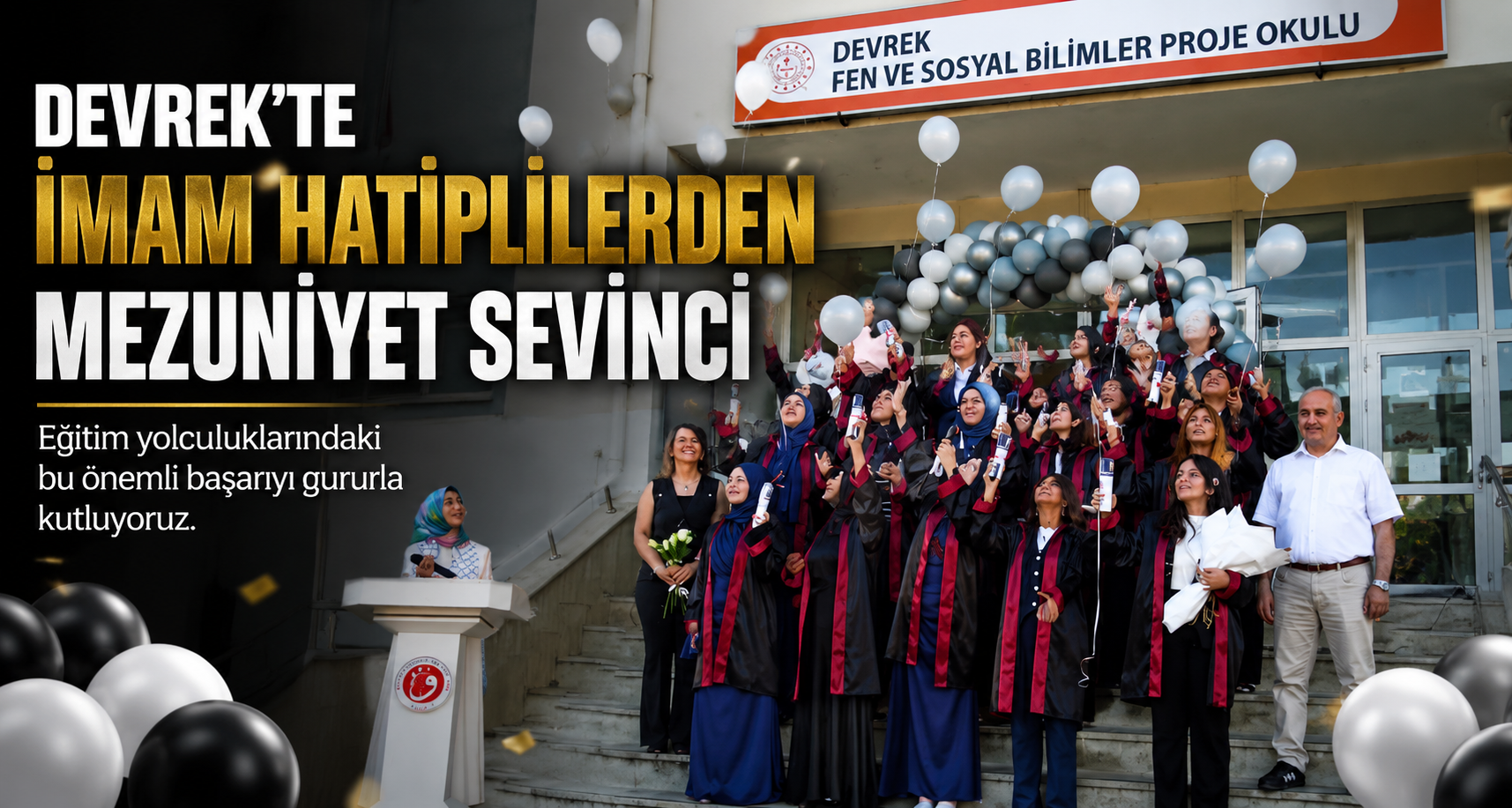 Devrek’te İmam Hatiplilerden mezuniyet sevinci