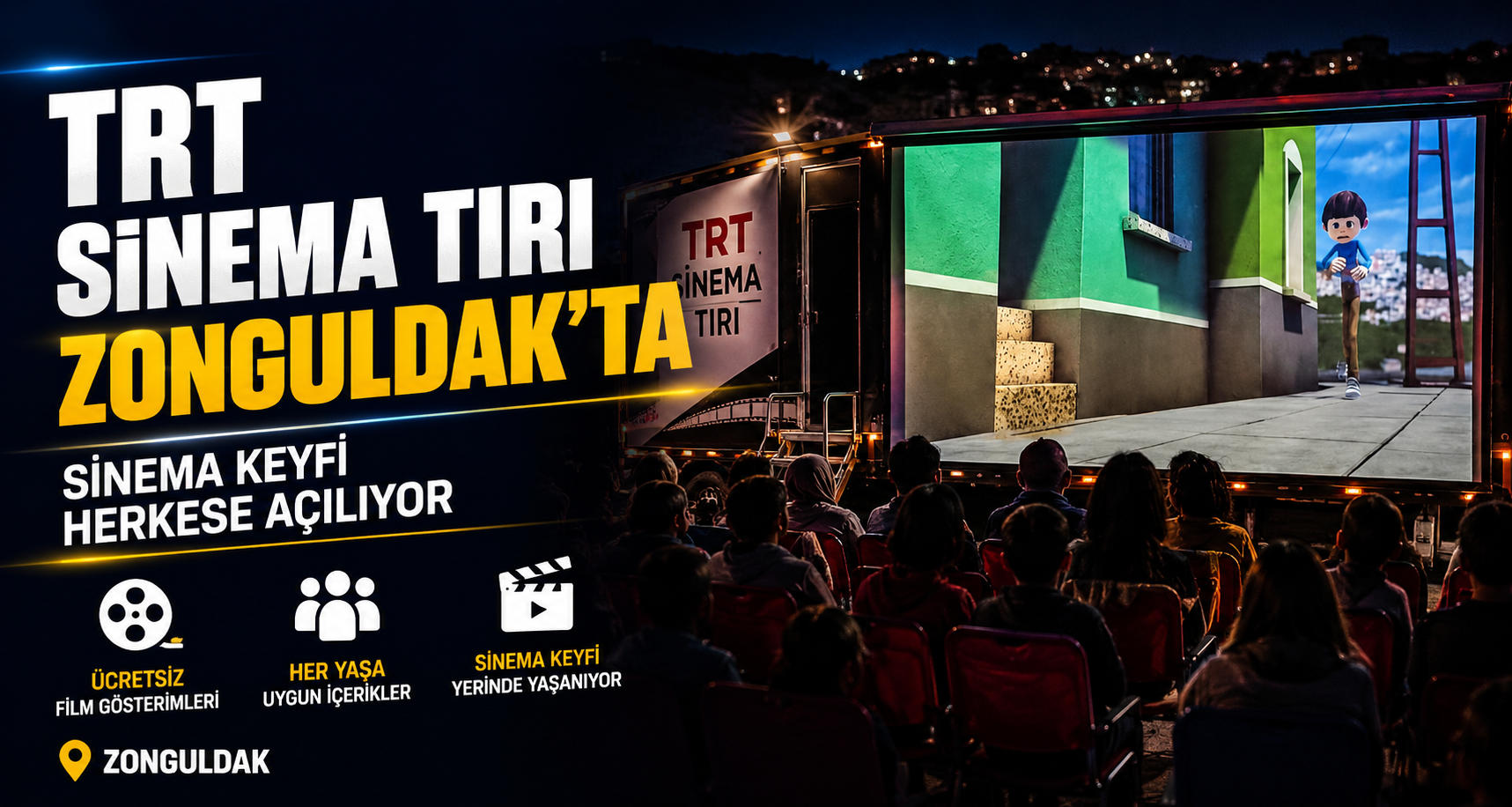 TRT Sinema Tırı Zonguldak'ta