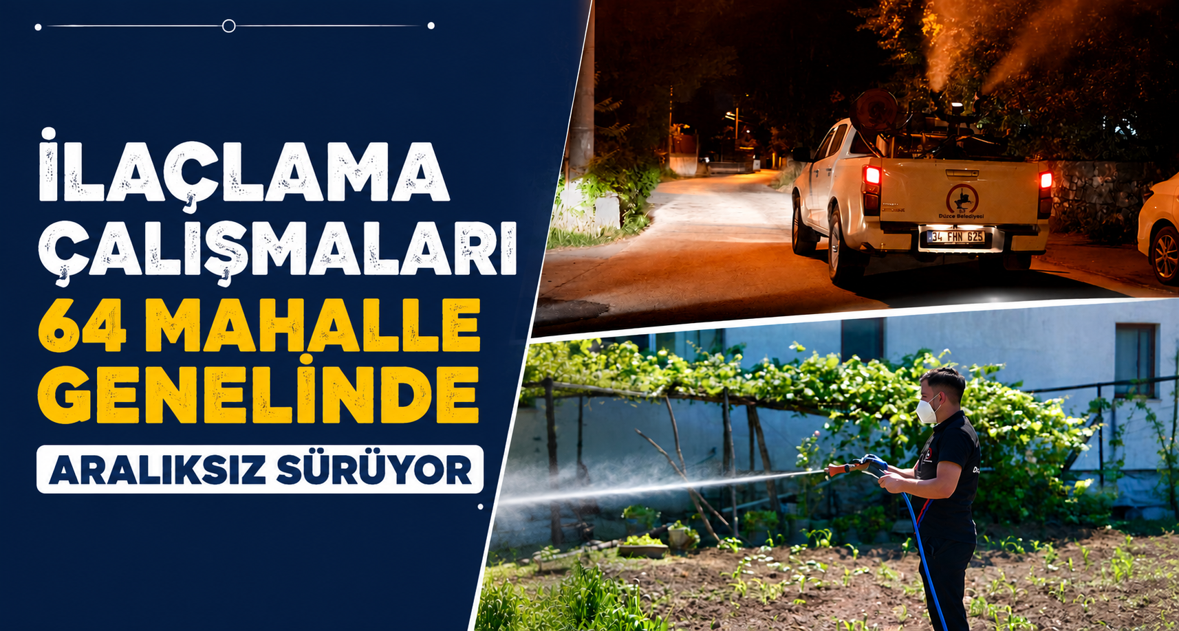 İlaçlama Çalışmaları 64 Mahalle Genelinde Aralıksız Sürüyor