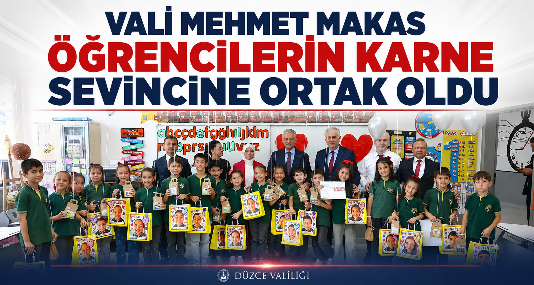 Vali Mehmet Makas Öğrencilerin Karne Sevincine Ortak Oldu