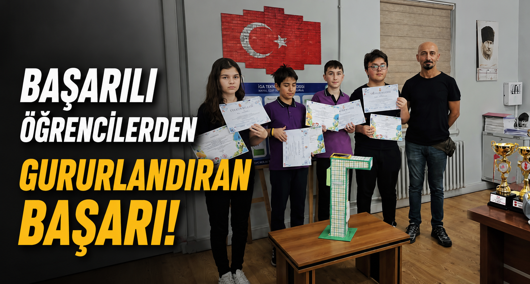 Ortaokul öğrencilerinden nefes aldıran proje; hava kirliliğine çözüm sokak lambası