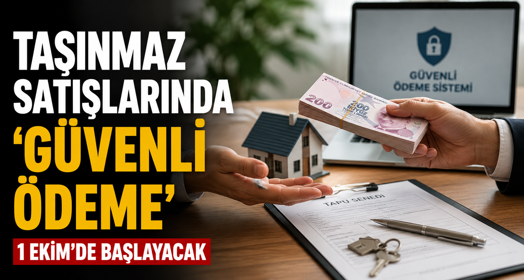 Taşınmaz satışlarında 'güvenli ödeme' 1 Ekim'de başlayacak