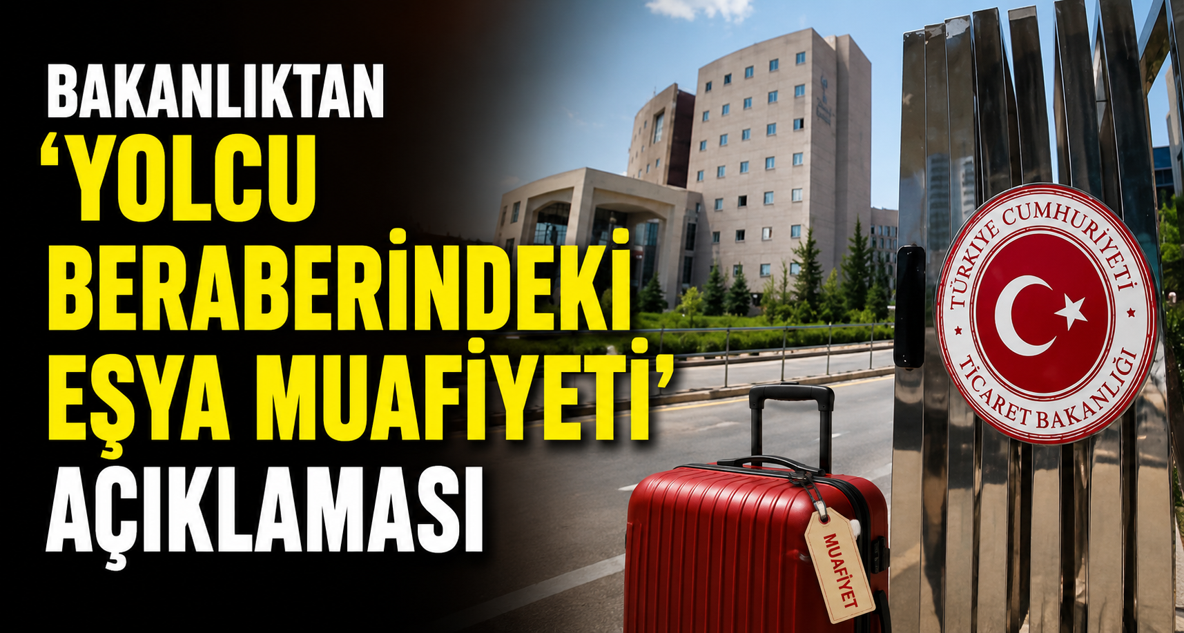 Bakanlıktan 'yolcu beraberindeki eşya muafiyeti' açıklaması