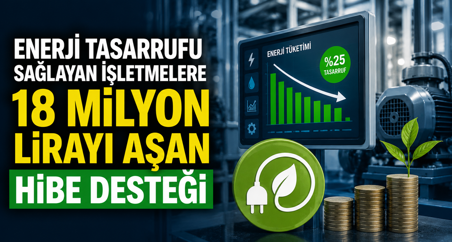 Enerji Tasarrufu Sağlayan İşletmelere 18 Milyon Lirayı Aşan Hibe Desteği