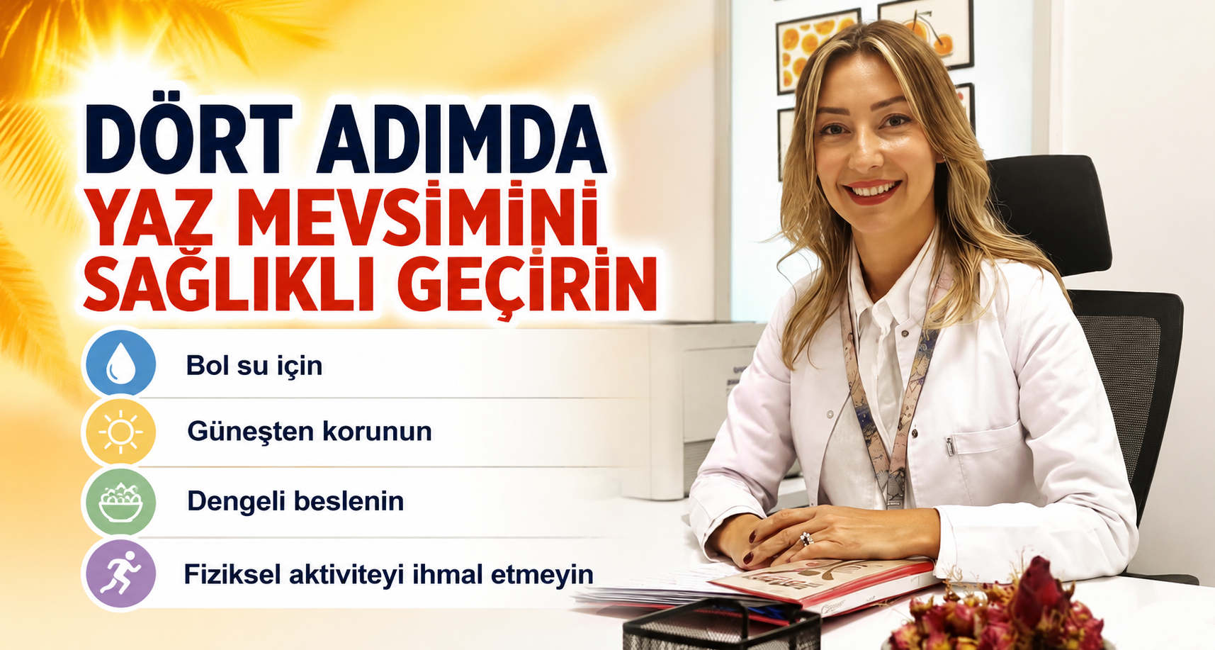 Dört adımda yaz mevsimini sağlıklı geçirin