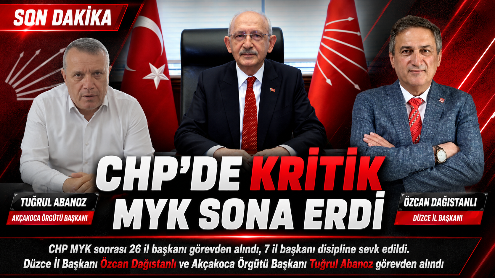 Dağıstanlı ve Abanoz Görevden Alındı