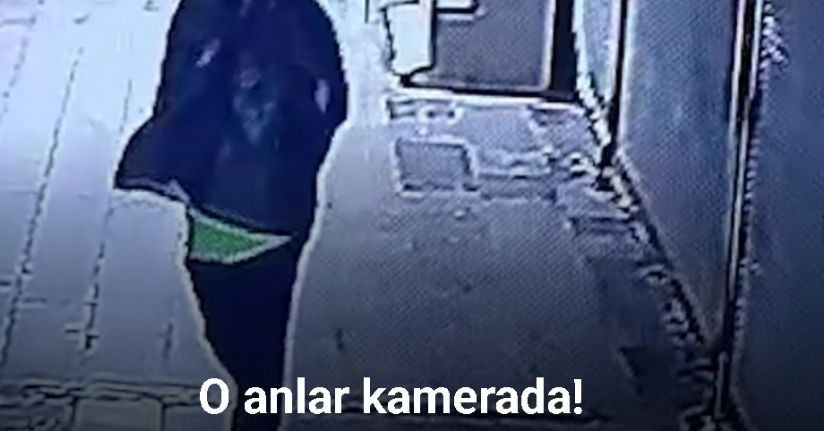 Tanınmamak için başına çöp poşeti geçirip yangın çıkaran şahıs kameralara yakalandı