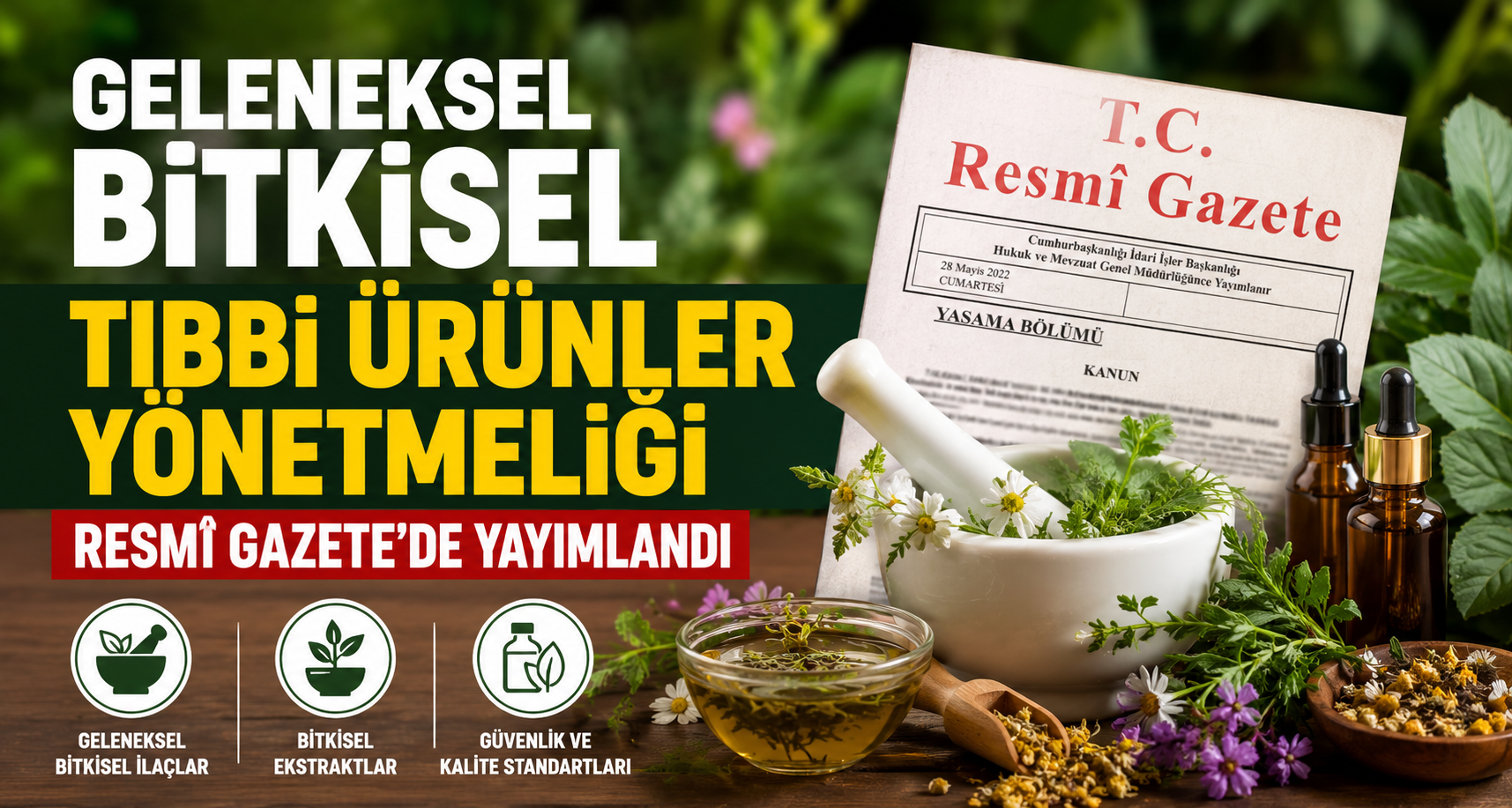 Geleneksel Bitkisel Tıbbi Ürünler Yönetmeliği Resmî Gazete’de yayımlandı