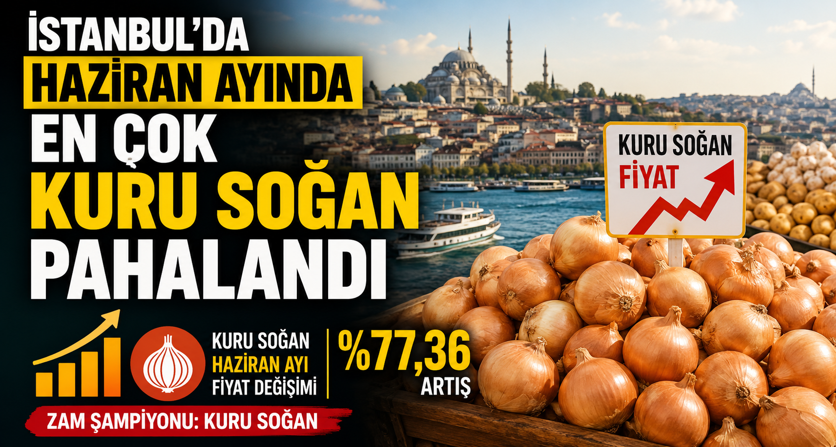 İstanbul’da Haziran ayında en çok kuru soğan pahalandı
