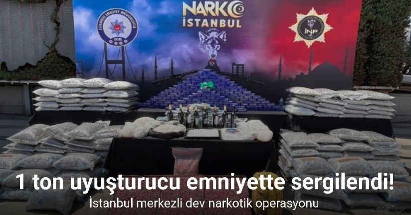İstanbul’da son iki haftada 80 torbacı yakalandı, ele geçirilen 1 ton uyuşturucu emniyette sergilendi