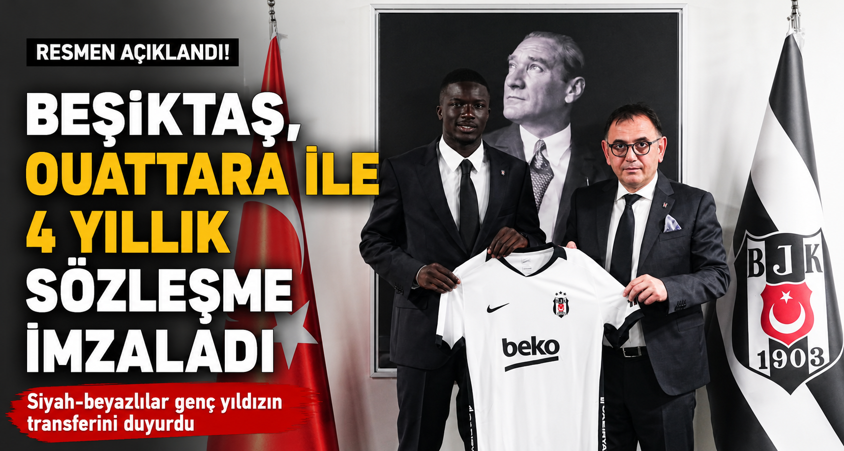 Beşiktaş, Ouattara ile 4 yıllık sözleşme imzaladı