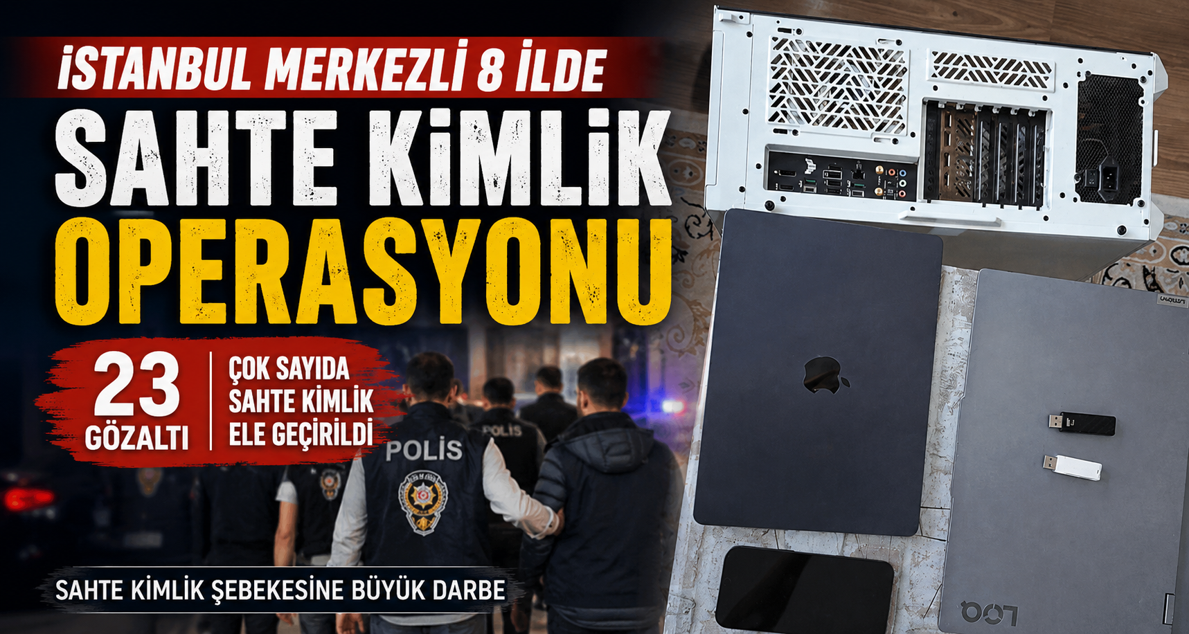 İstanbul merkezli 8 ilde sahte kimlik operasyonu: 23 gözaltı
