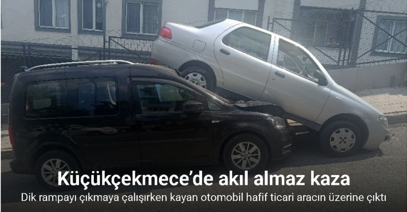 Küçükçekmece’de akıl almaz kaza