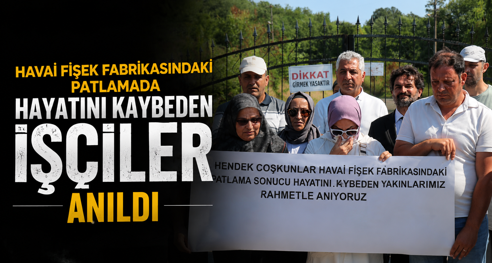 Havai fişek fabrikasındaki patlamada hayatını kaybeden işçiler anıldı
