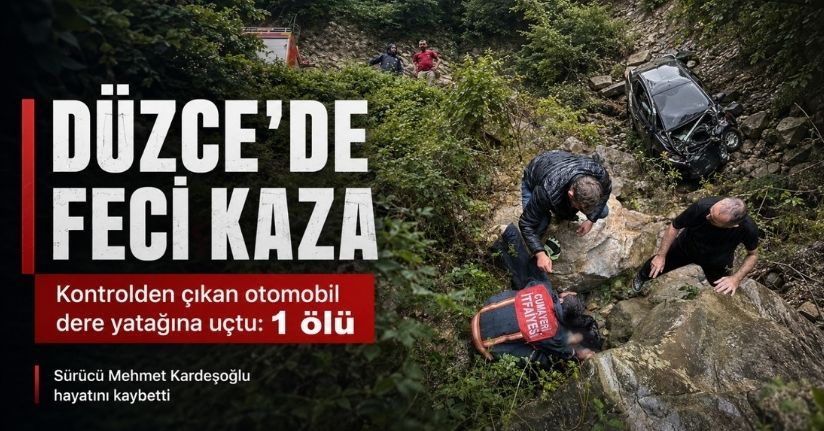 Şarampole uçan araçtan fırlayan sürücü hayatını Kaybetti