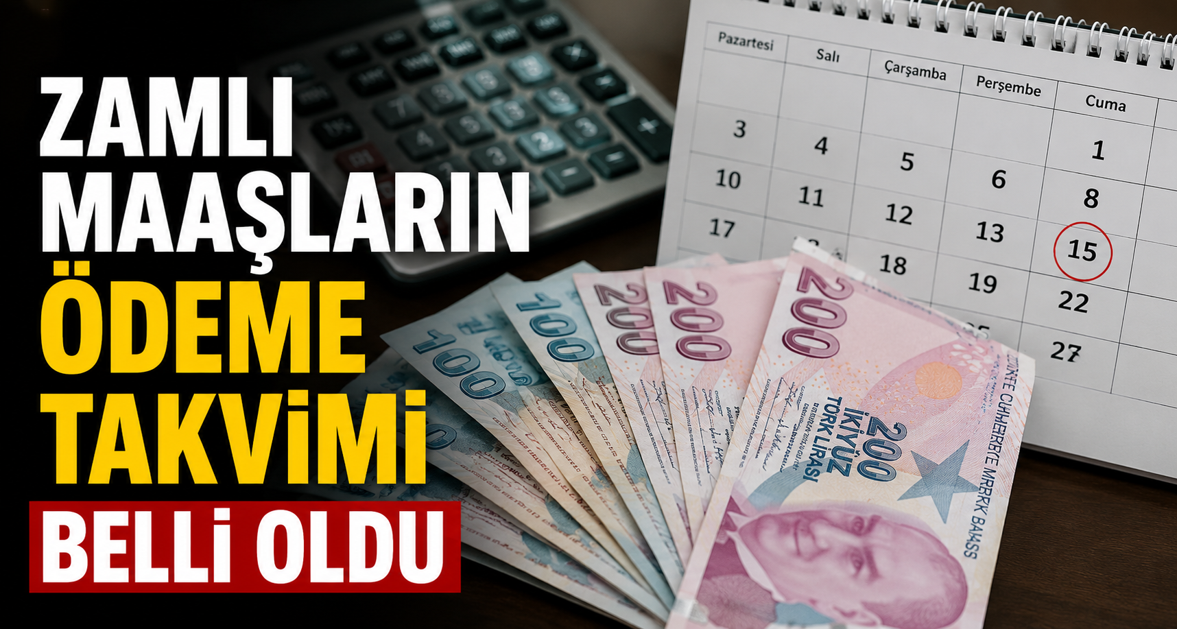 Zamlı maaşların ödeme takvimi belli oldu