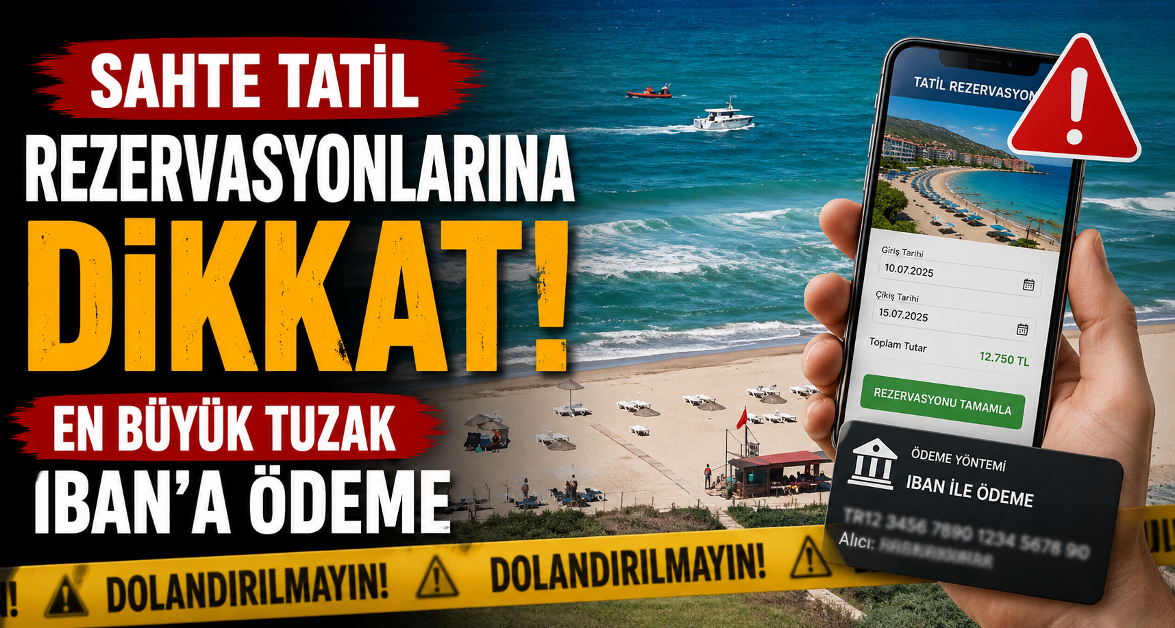 Sahte tatil rezervasyonlarına dikkat: 