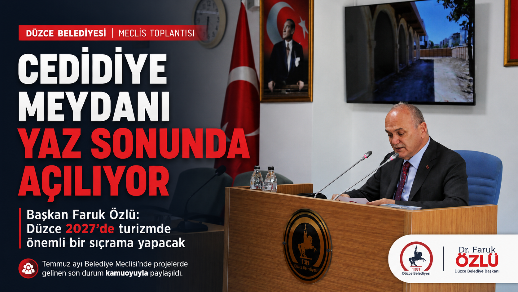 Özlü “2027, Düzce’nin Turizmde Atılım Yılı Olacak”