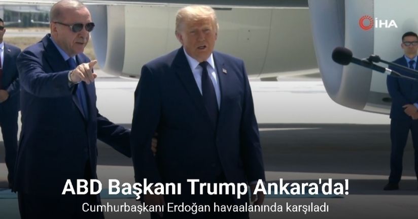 ABD Başkanı Donald Trump’ı taşıyan uçak Ankara’ya iniş yaptı