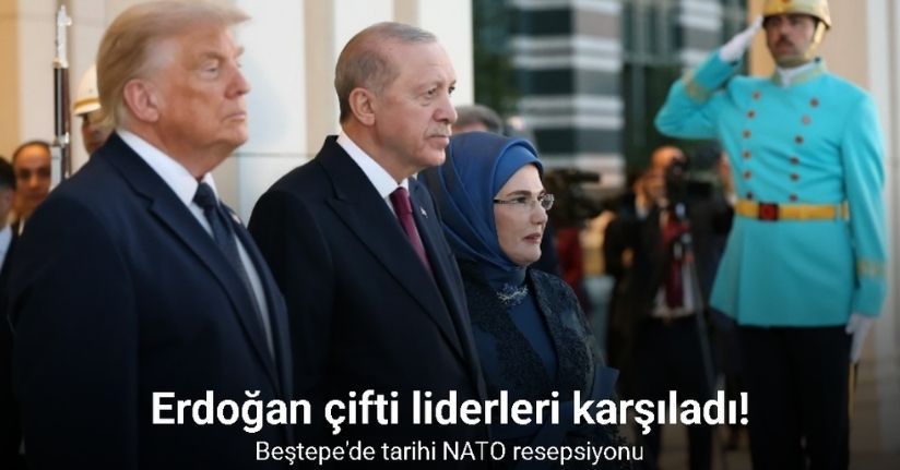 Devlet ve hükümet başkanları ile eşleri onuruna Cumhurbaşkanlığı Külliyesi’nde resepsiyon verildi