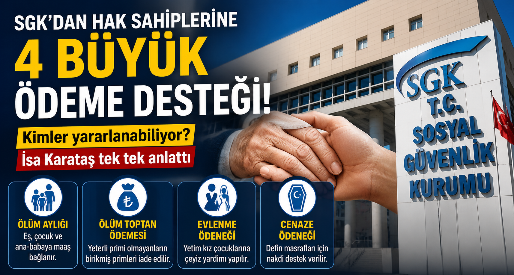 SGK'dan hak sahiplerine 4 önemli destek
