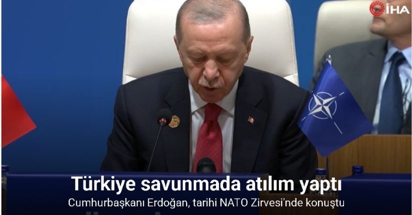 Cumhurbaşkanı Erdoğan, tarihi NATO Zirvesi'nde konuştu