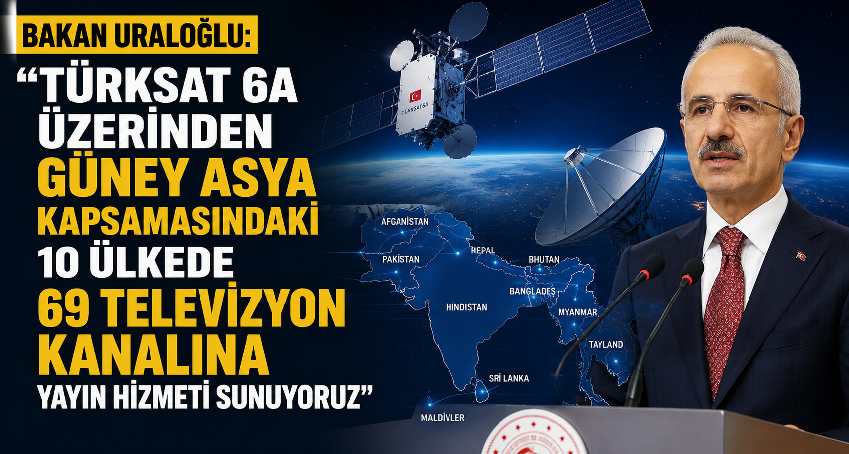 Bakan Uraloğlu:  10 ülkede 69 televizyon kanalına yayın hizmeti sunuyoruz