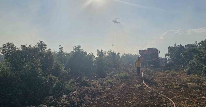 Gaziantep’te çıkan orman yangını havadan ve karadan müdahaleyle söndürüldü