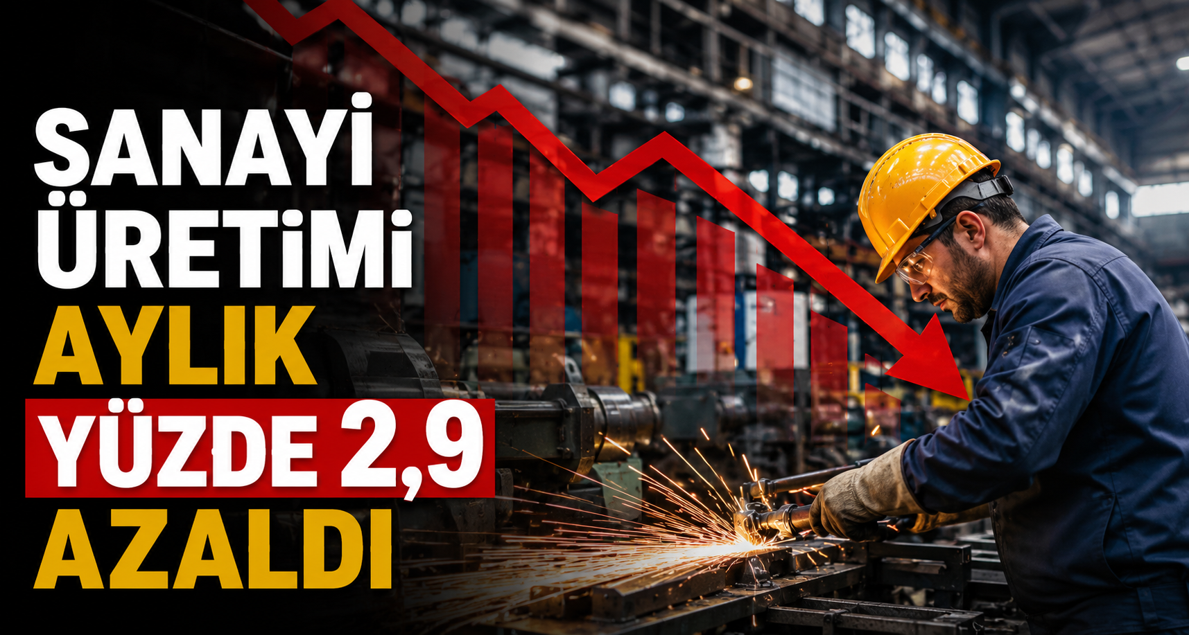 Sanayi üretimi aylık yüzde 2,9 azaldı