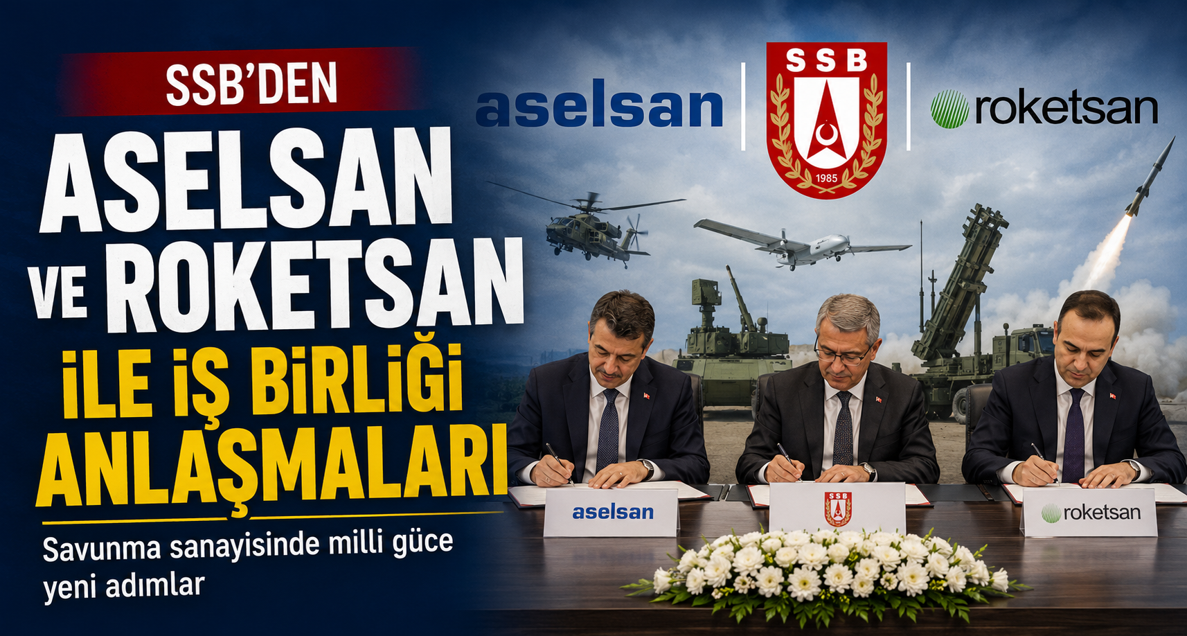  SSB'den, ASELSAN ve ROKETSAN ile iş birliği anlaşmaları