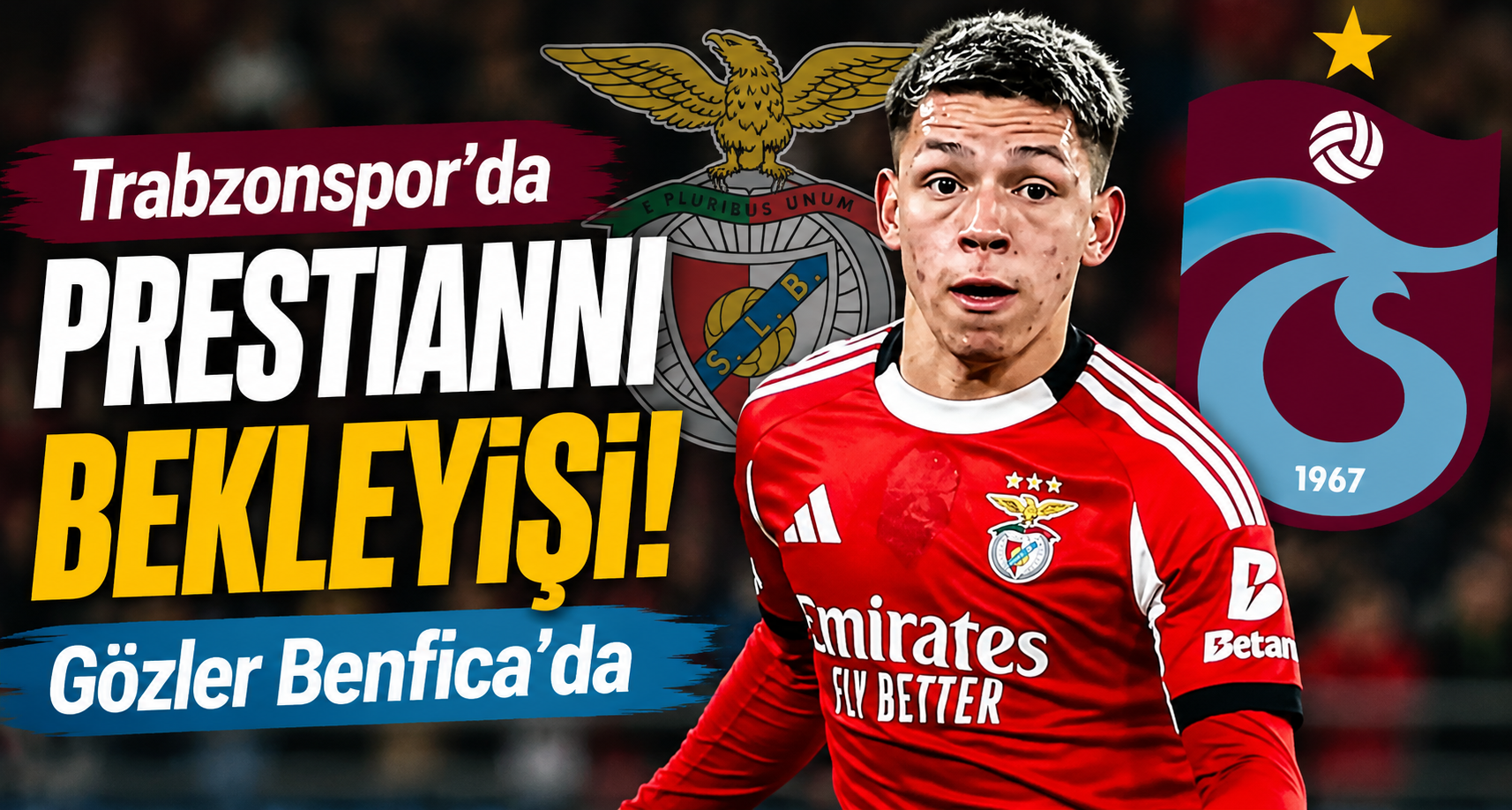 Trabzonspor'da Prestianni bekleyişi! Gözler Benfica'da