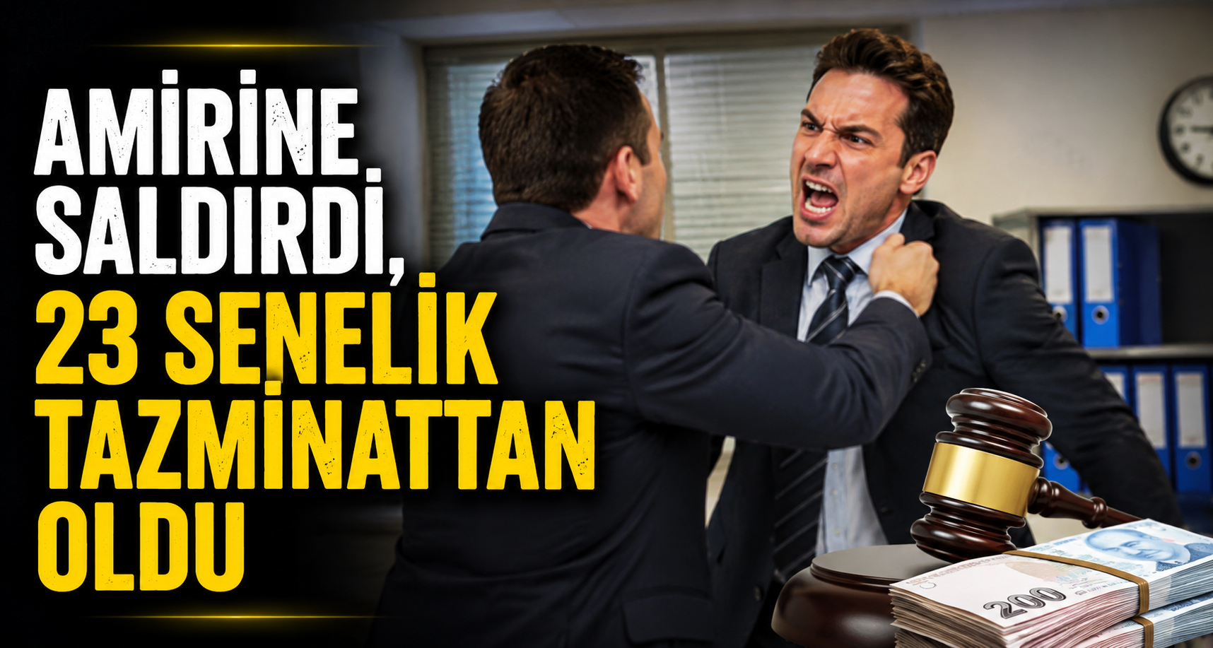 Amirine saldırdı, 23 senelik tazminattan oldu