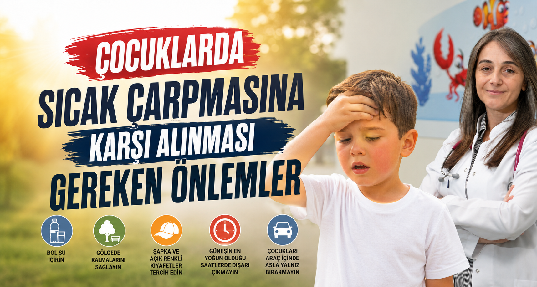 Çocuklarda sıcak çarpmasına karşı alınması gereken önlemler
