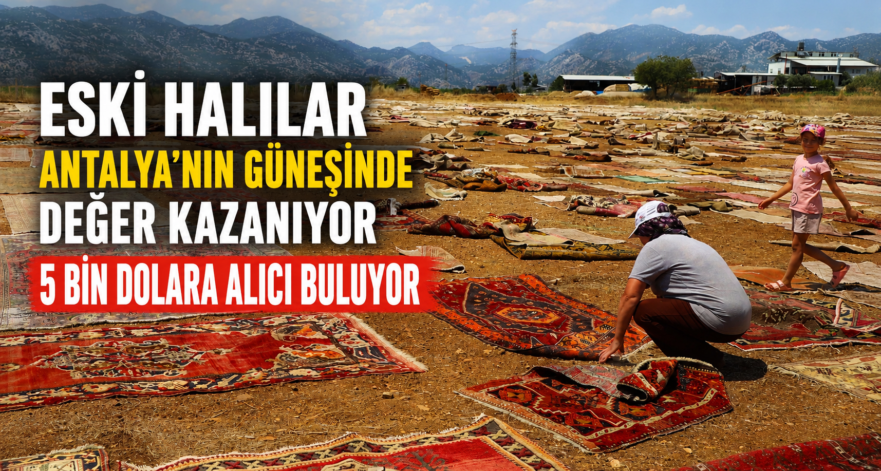 Eski halılar Antalya’nın güneşinde değer kazanıyor, 5 bin dolara alıcı buluyor