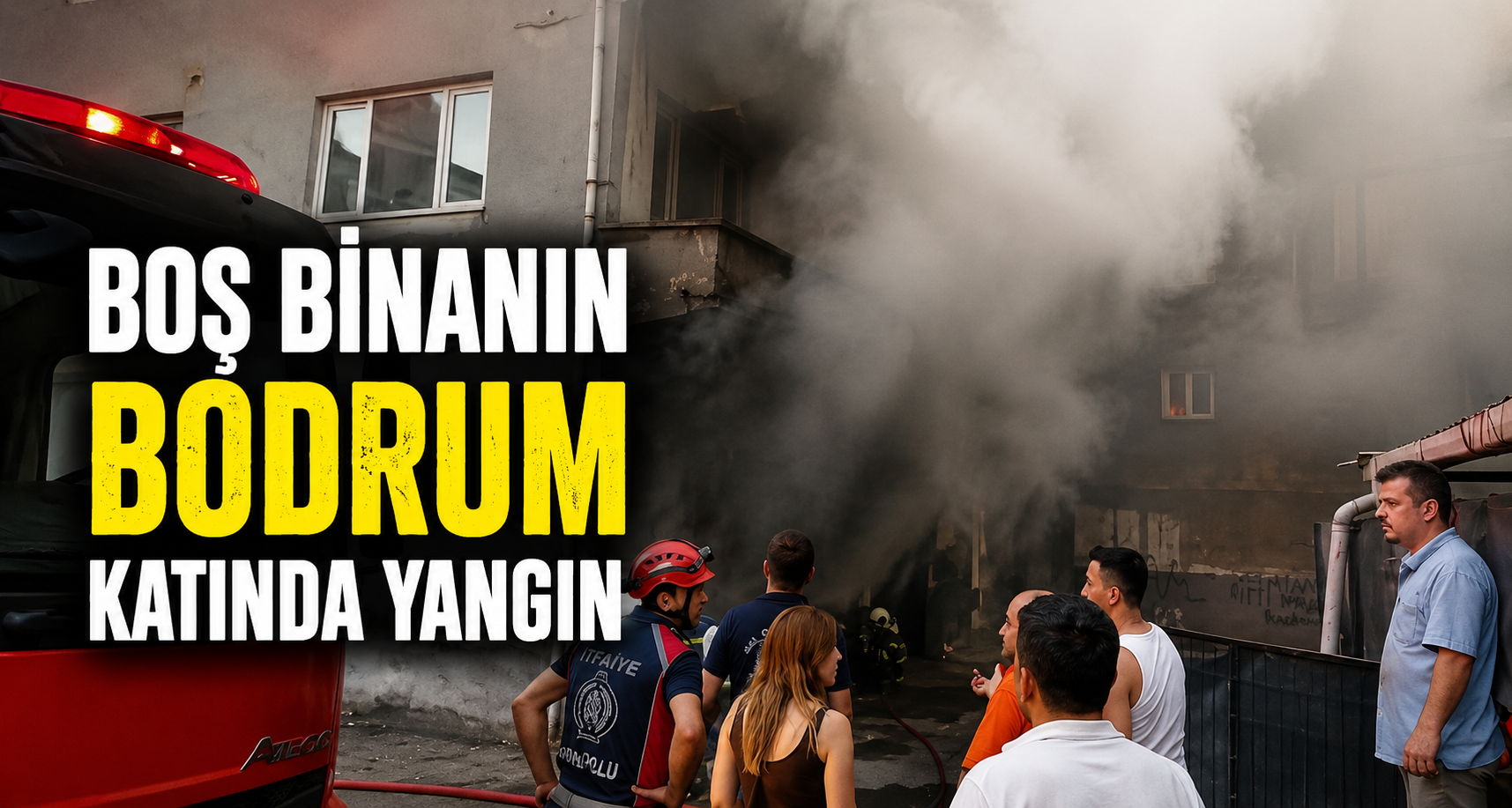 Boş binanın bodrum katında yangın
