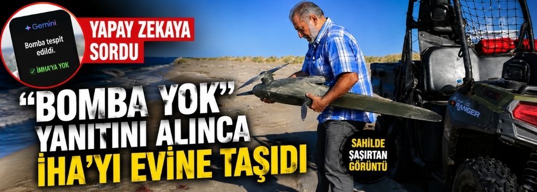 Sahilde bulduğu İHA’yı yapay zeka uygulamasından bakıp 
